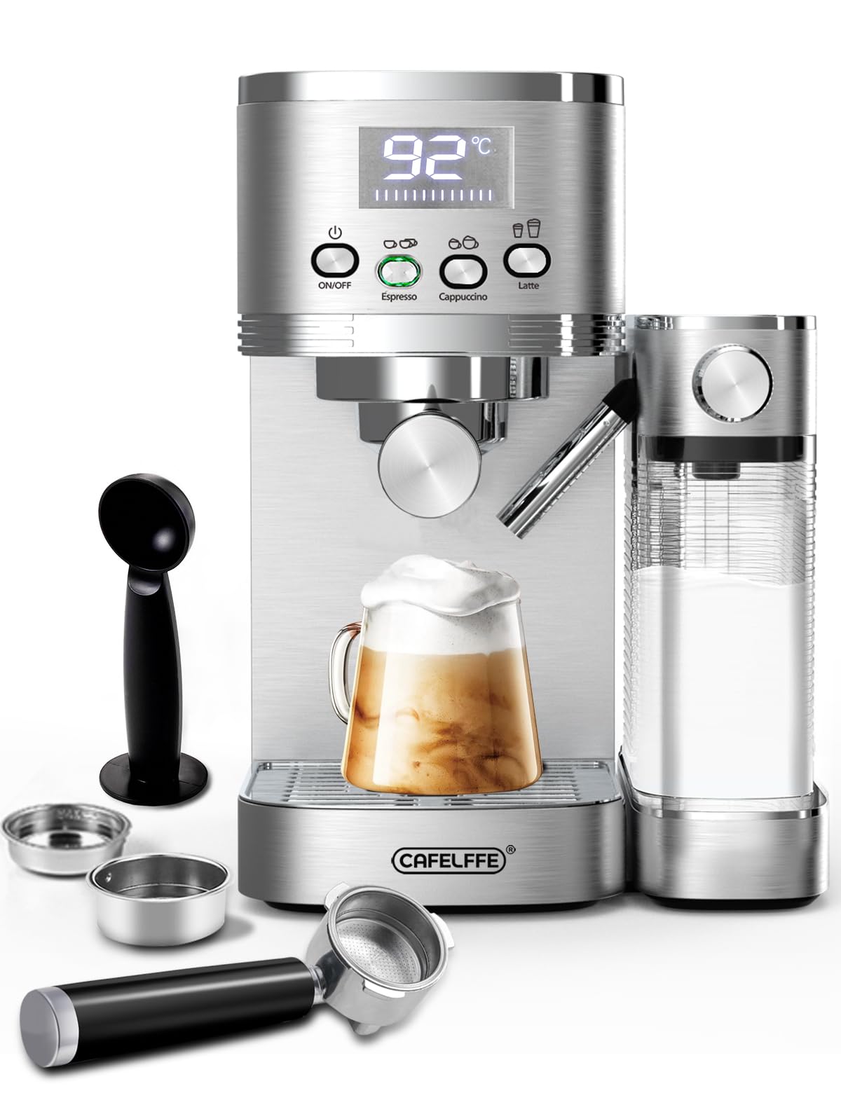 Cafelffe 6-in-1 Espresso Machine With Automatic Milk Frother