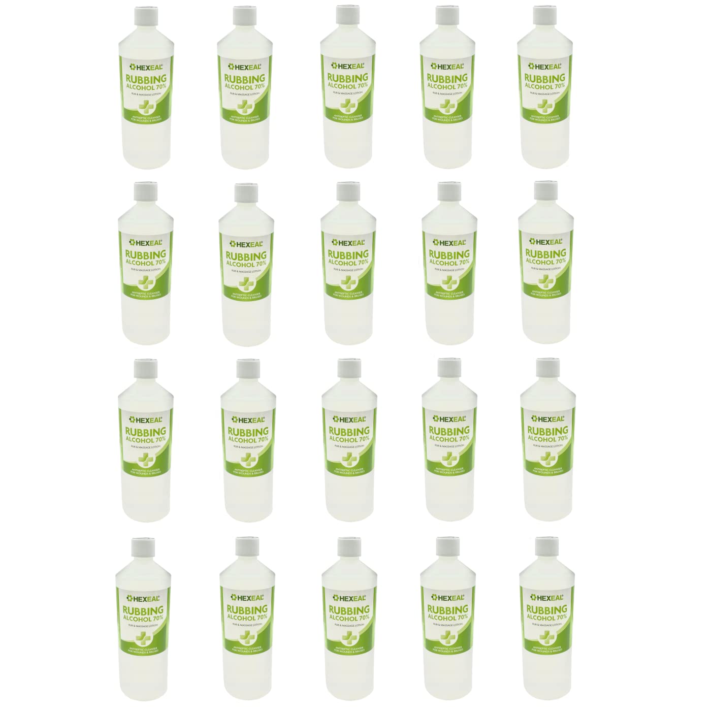 Hexeal 70 Rubbing Alcohol 20L 20 x 1L Bottle of Lab Grade Isopropyl