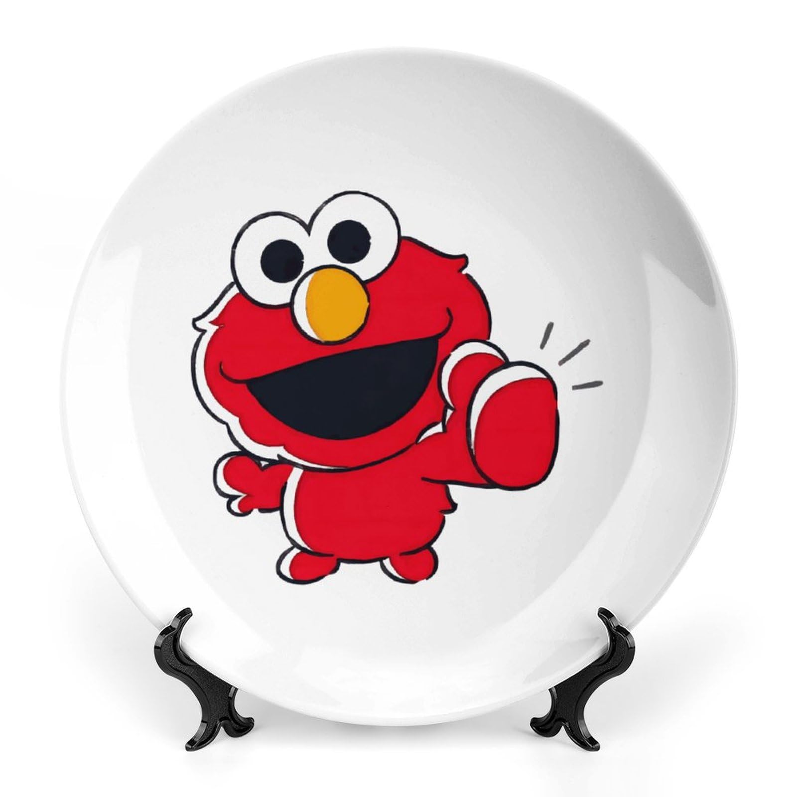 フェリシモ　エルモ　お皿　セサミストリート　インテリア　置物 Amazon.co.jp: ボーンチャイナ 飾り皿 セサミストリート エルモ