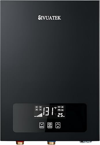 Miniatura 1 de Calentador de agua eléctrico sin tanque, calentador de agua instantáneo SIVUATEK bajo demanda, calentador de agua caliente eléctrico inteligente sin