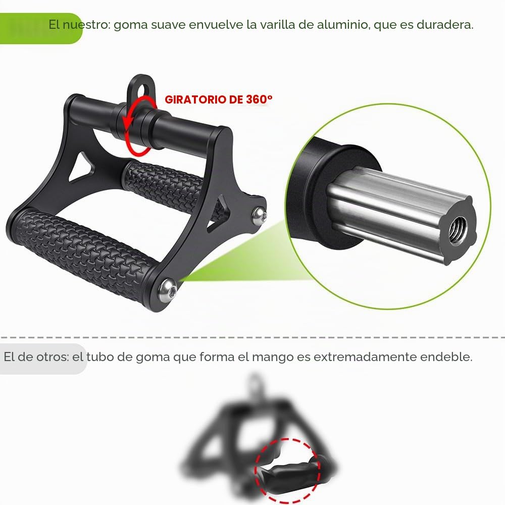 Kipika Mango Doble D Resistente, Accesorio de Cable de Barra en V