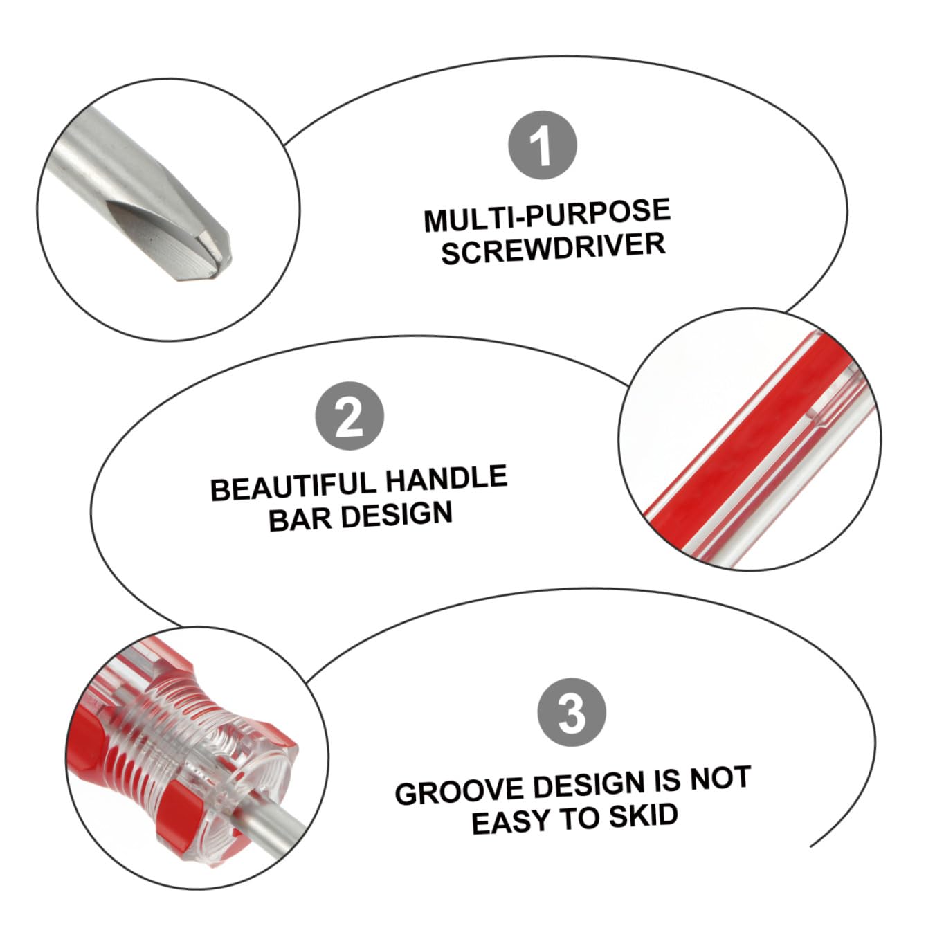 HOMSFOU 4pezzi Cacciavite y Magnetico Set Di Utensili Per Riparazioni Elettroniche Manico Antiscivolo Design Compatto e Pratico Per Uso Domestico