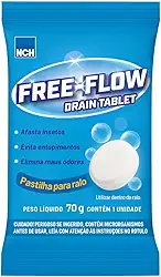 Pastilha Para Ralos Free Flow Drain 70g | Elimina Odores e Entupimentos