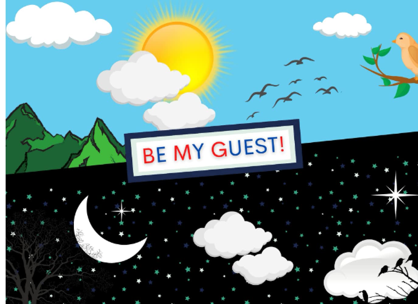 Be My Guest!: A guest book for a day & night event.