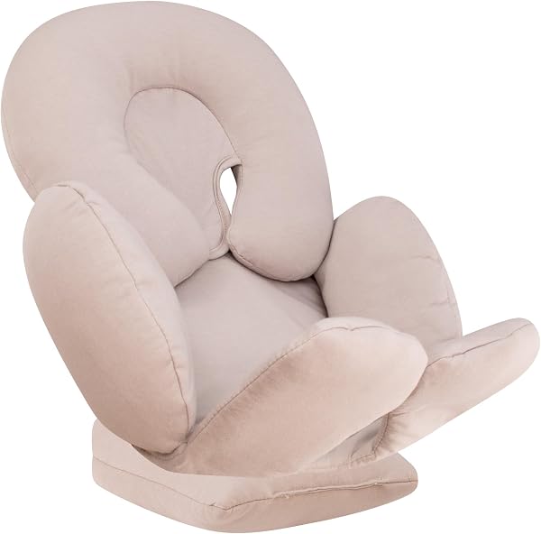 JYOKO KIDS Riduttore Antiallergico universale per Ovetto, Passeggino, Navicella 100% cotone (Beige, Supporto per testa, corpo e schiena) - 4