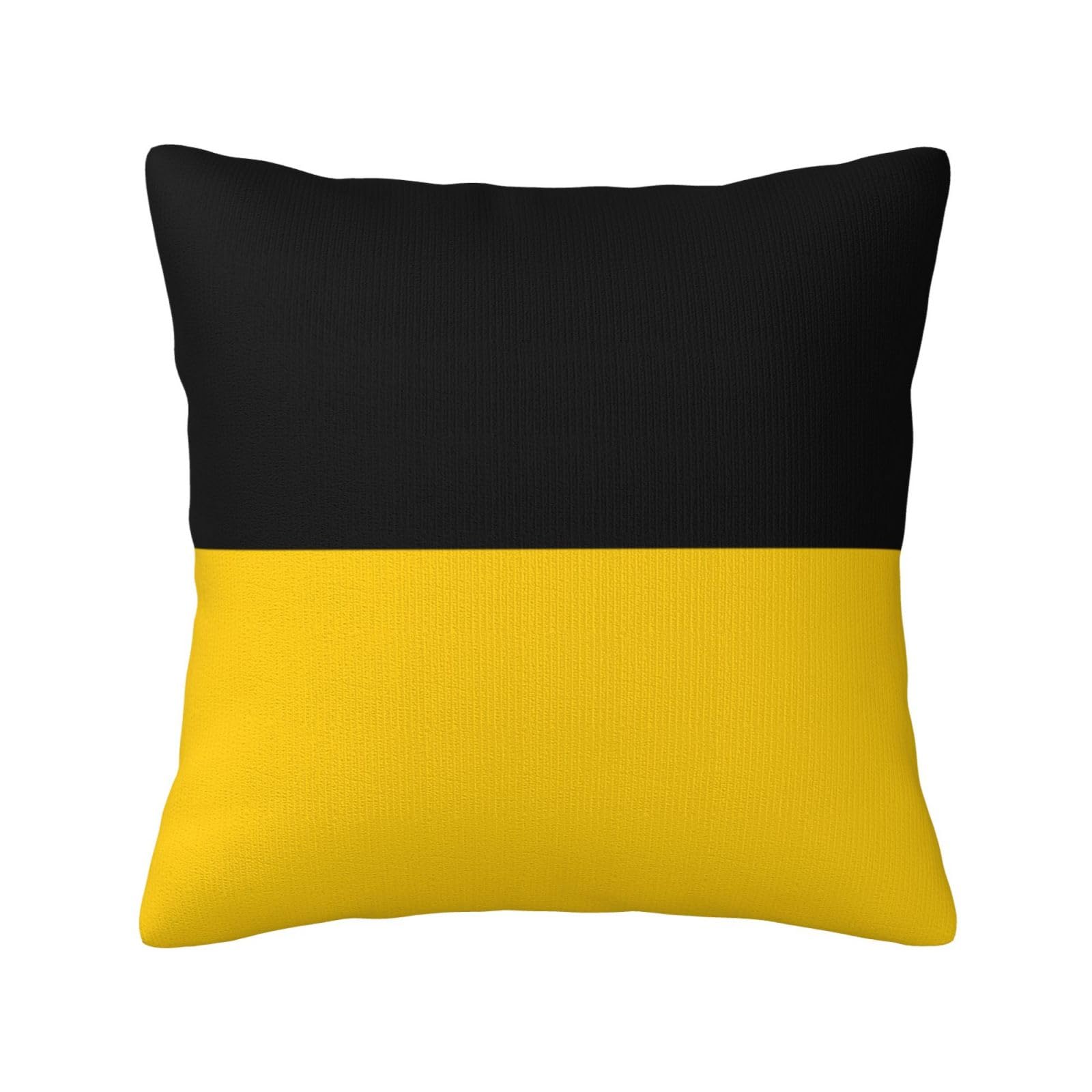 Flag of the canton of Saxony-Anhalt Print Decorative Throw Pillow Covers for Sofa, Outdoor and World Cup Celebrations