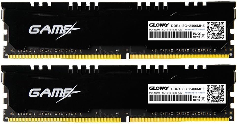 Gloway DDR4,Memory Ram for Desktop 16GB(8GBx2) DDR4 2400MHz PC4 19200 CL17 1.2V Double Channel