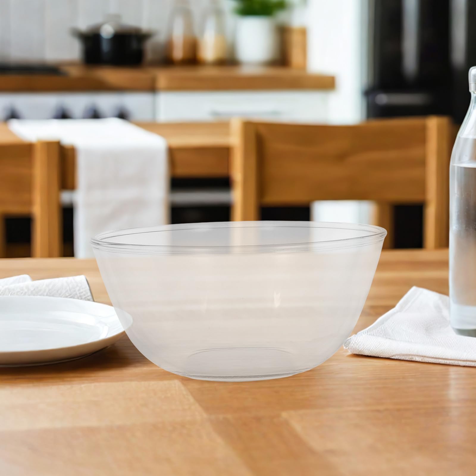 Bol en Verre Borosilicaté Grosse Capacité, Facile à Nettoyer Finition Soignée, Cuisine et Service de Fruits