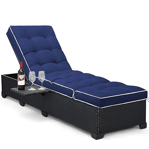 Outdoor Chaise Lounge Chair Cushion, Non-Slip Patio Chaise Lounge Cushions