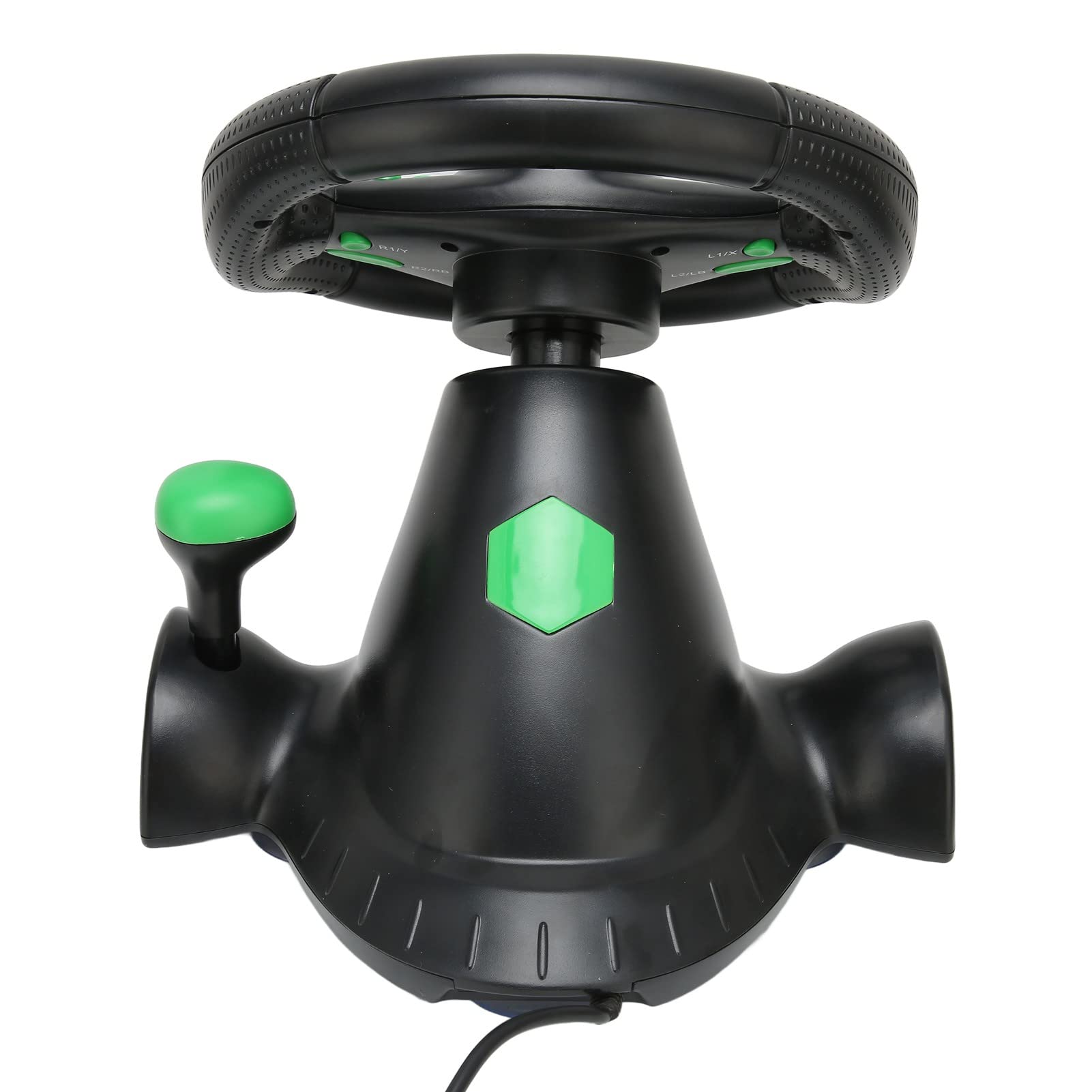 ZenithAur Volante de juego 180 grados para una simulación de conducción inmersiva, un volante de carreras completo para PC con pedales con resorte y una base de succión fuerte