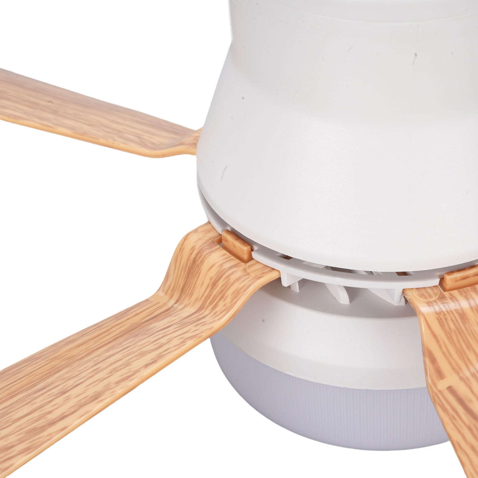 Tnfeeon Wentylator Sufitowy z Lekkim, Zdalnym ściemniacznym E26 E27 LED LED WANSTING Sufit z łokciami Drewna do Sypialni Mieszkalne Ganek Pralnia (L 40W)