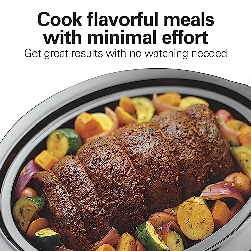 Hamilton Beach Slow Cooker, Extra Large 10 Quart, Stay or Go Portable With Lid Lock, Dishwasher