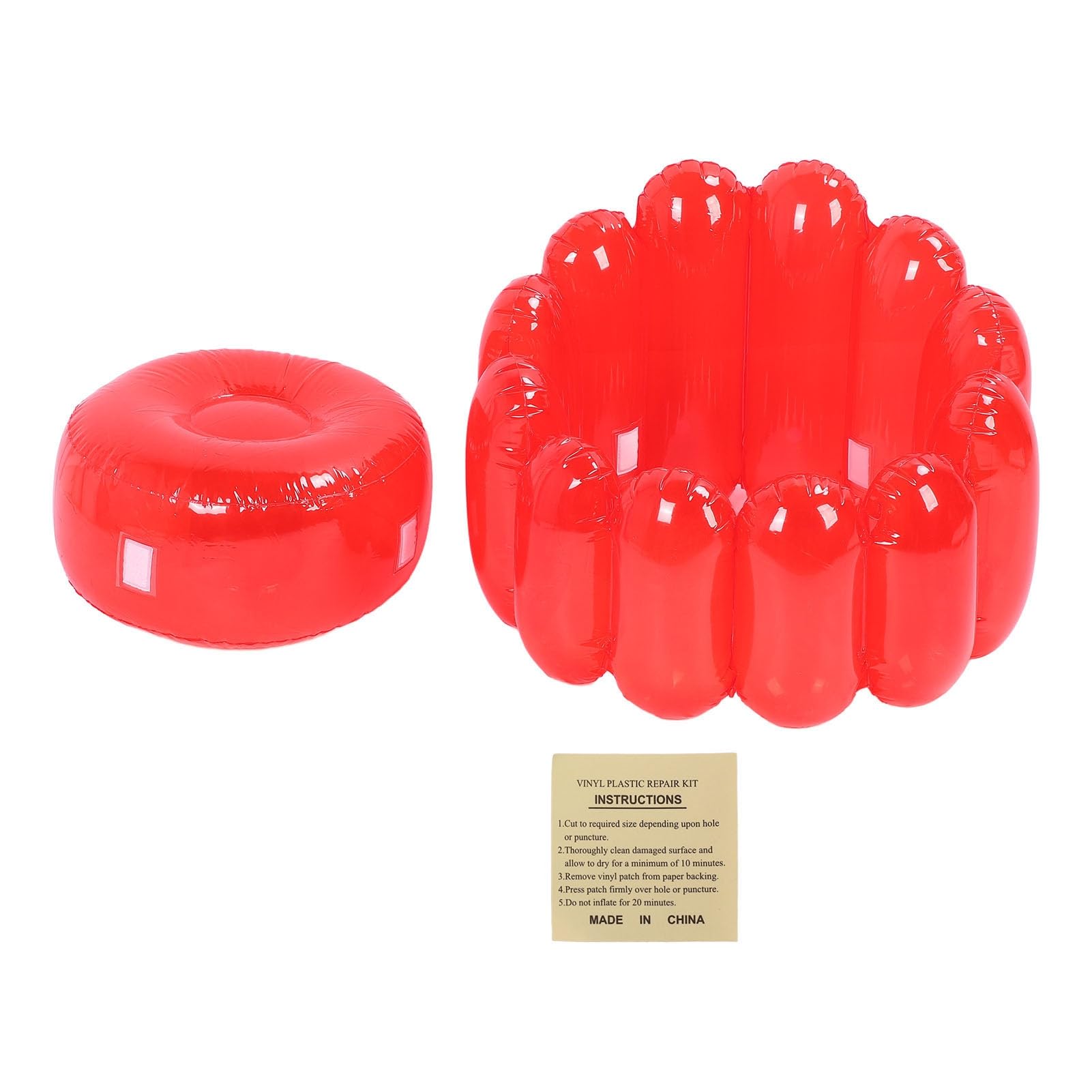 Sofá inflable de alta resistencia con diseño ergonómico de PVC para exterior