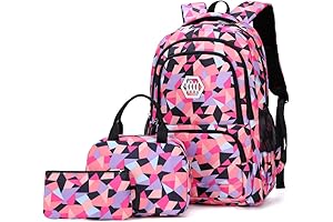 Geometric-Print Bookbag for Kids: School, Middle School, Elementary