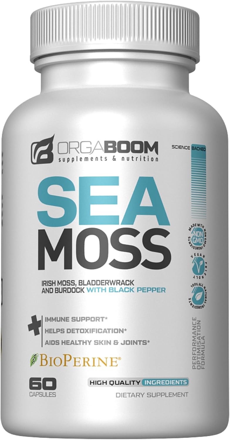 Sea Moss Capsules Irish Sea Moss Supplement with Organic Burdock Root