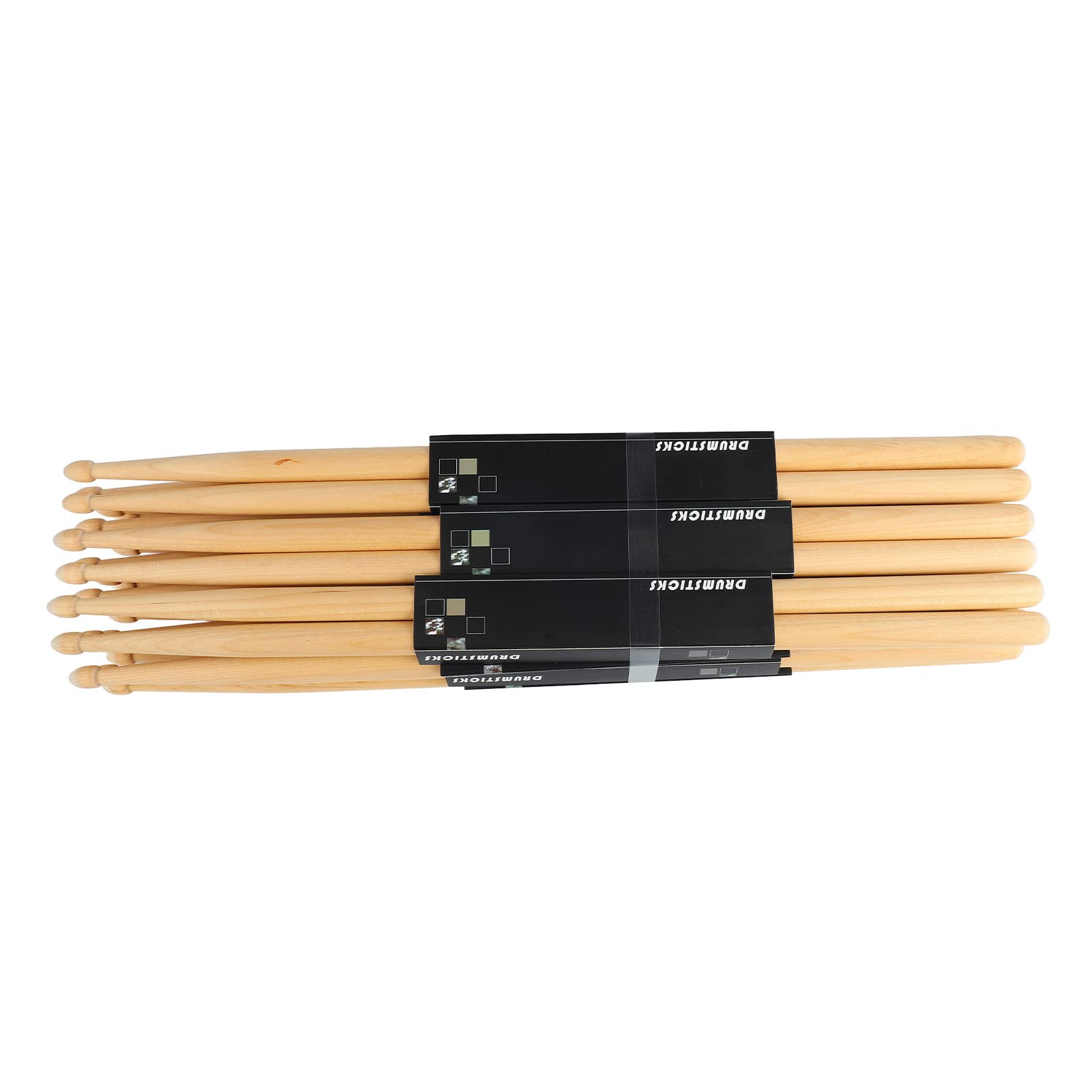 Bacchette per batteria 7A, robuste portatili 12 paia senza intoppi 7A Bacchette per batteria in legno di acero antiscivolo per esercitarsi