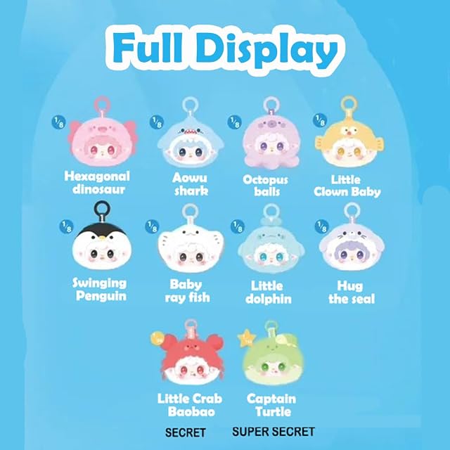 Foto 2 de 8 de Yooki Ocean Baby Series Blind Box Action Figuras Misterio Caja Lindo Juguete Aleatorio Regalo de Cumpleaños…
