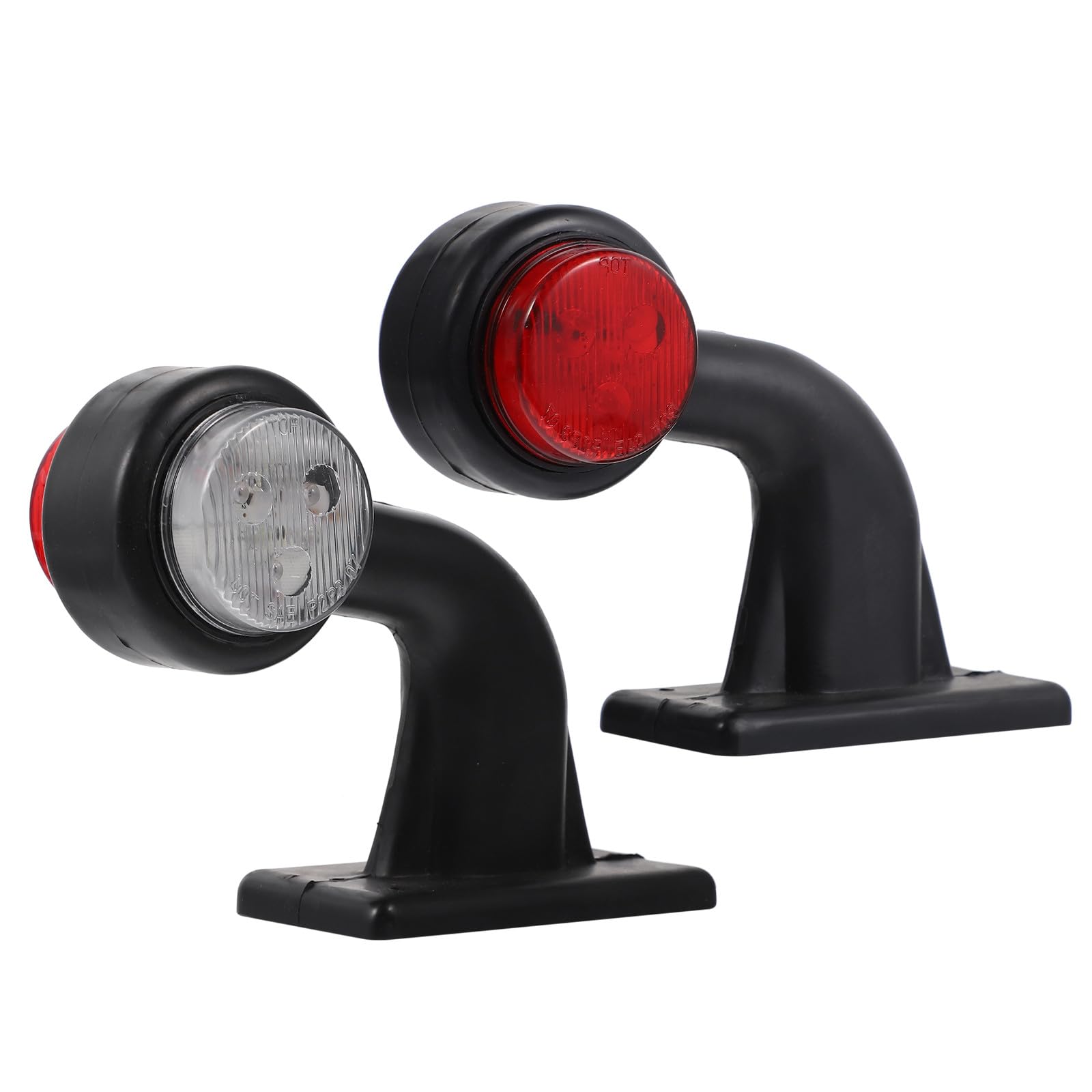 Luces Traseras LED para Camión 12Led Rojo y Intermitentes Laterales de Remolque Luz de Codo Paquete de 2 Unidades Compatibles con Modelos Generales para Señalización