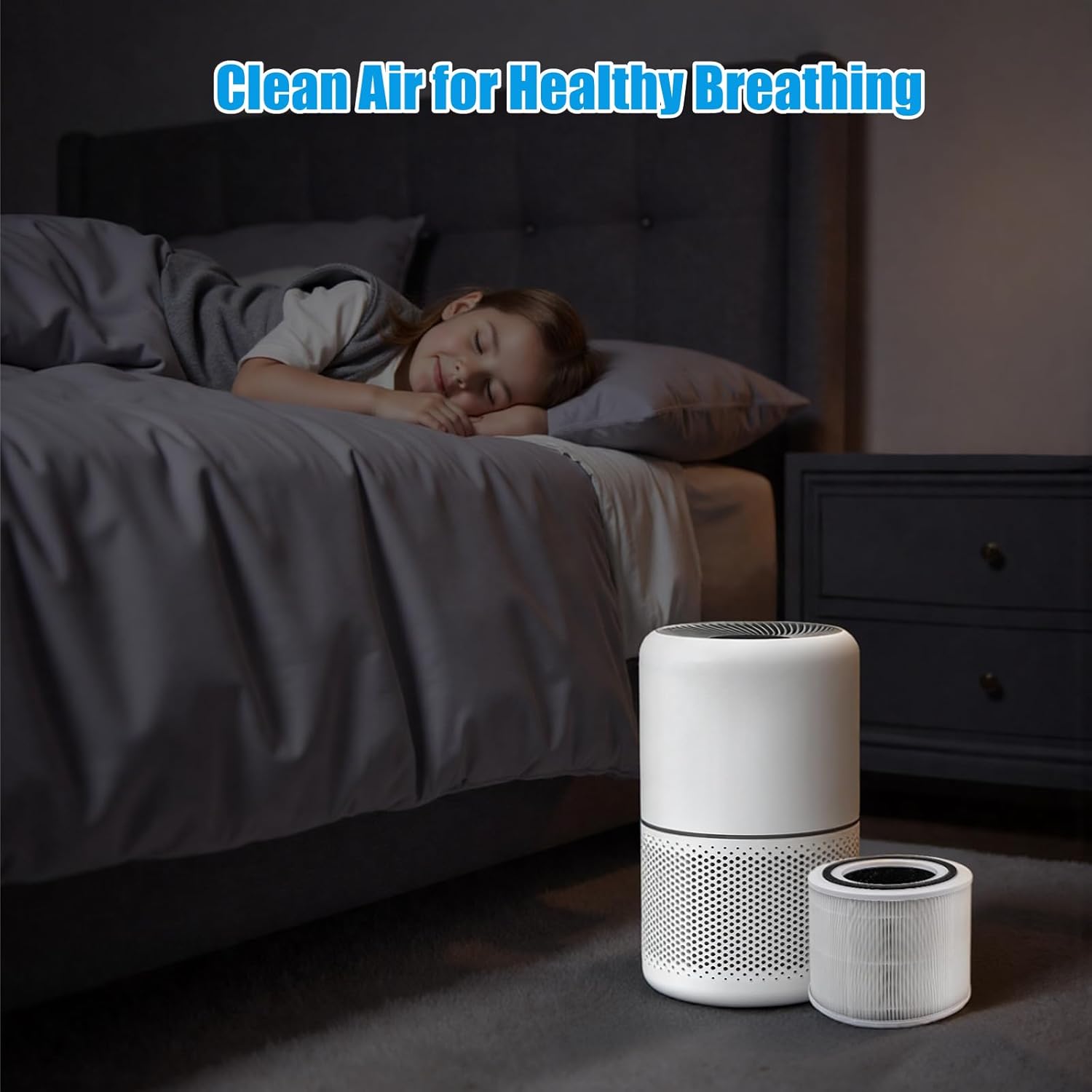 Air Purifier Replacement Filters,Compatiable with Levoit Core 300/300s Air Purifier,Air Purifier Filters,3-in-1 H13 True HEPA Filter,Activated Carbon for Reduce of Smoke,Odor,Pollen 2 Pack - Image 4