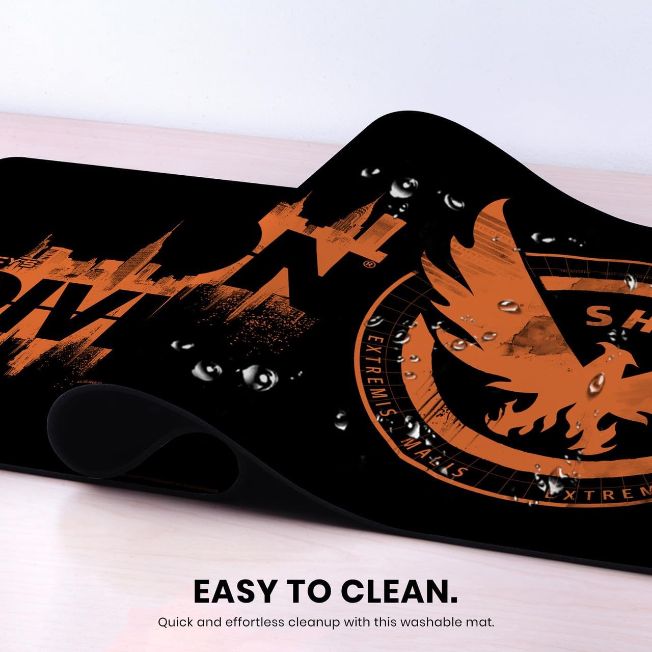 Head Case Designs Officially Licensed Tom Clancy's The Division Logo Black Graphics 37.4 x 15.75 x 0.16 inches (900 x 400 mm) - XL Gaming Office Desk PC Keyboard Mouse Mat Pad