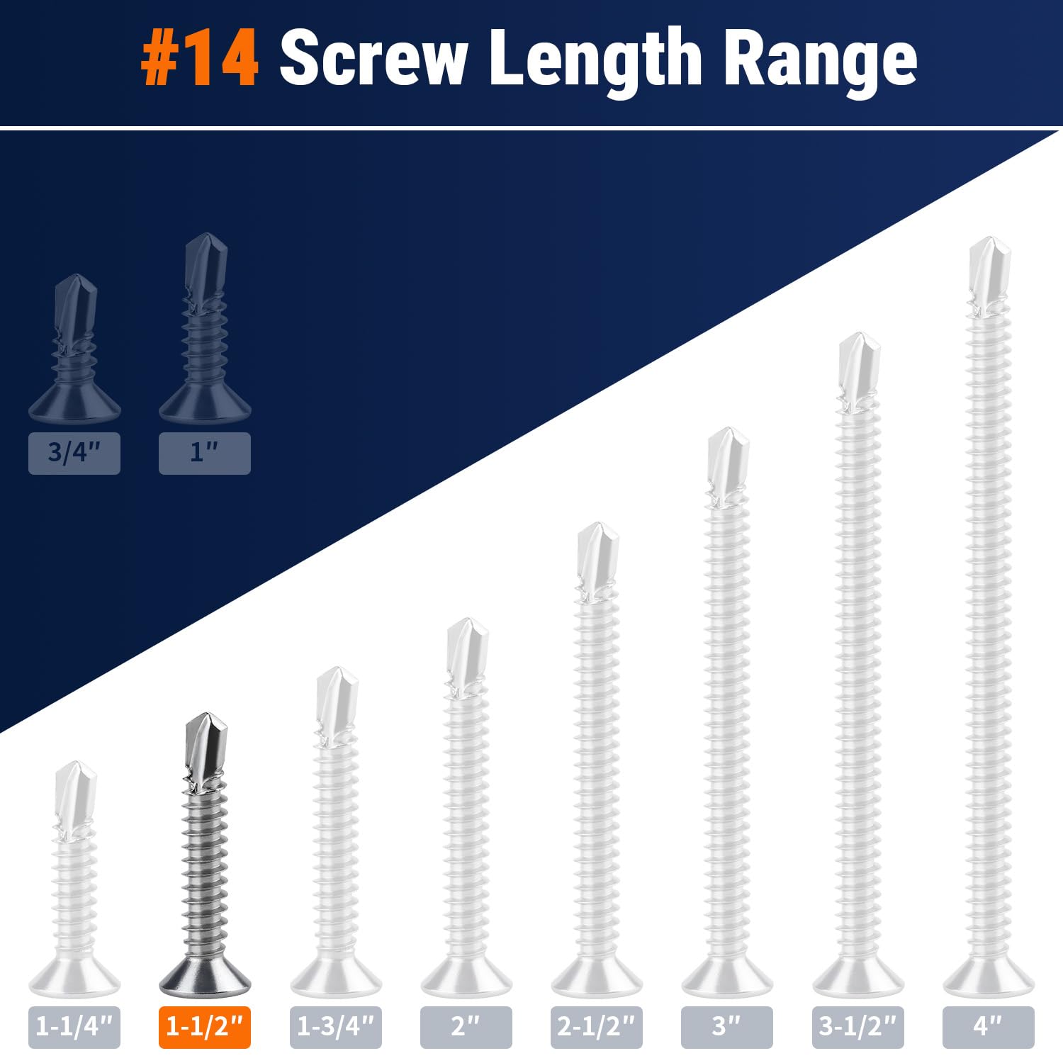 410 Stainless Steel Sheet Metal Screws - 50 Pack -5