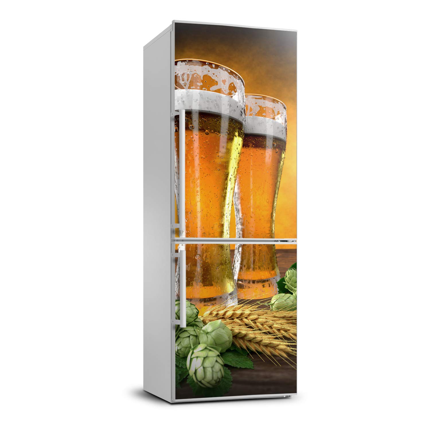 Vinilo decorativo de cerveza para frigorífico de cocina y sala de estar