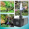 WaterRebirth HSUP5000F Versatile Submersible Pump - Fountain Jets for Ponds, Fish Tanks, Water Gardens - Aquarium & Pond Pump (5000L/H) #3