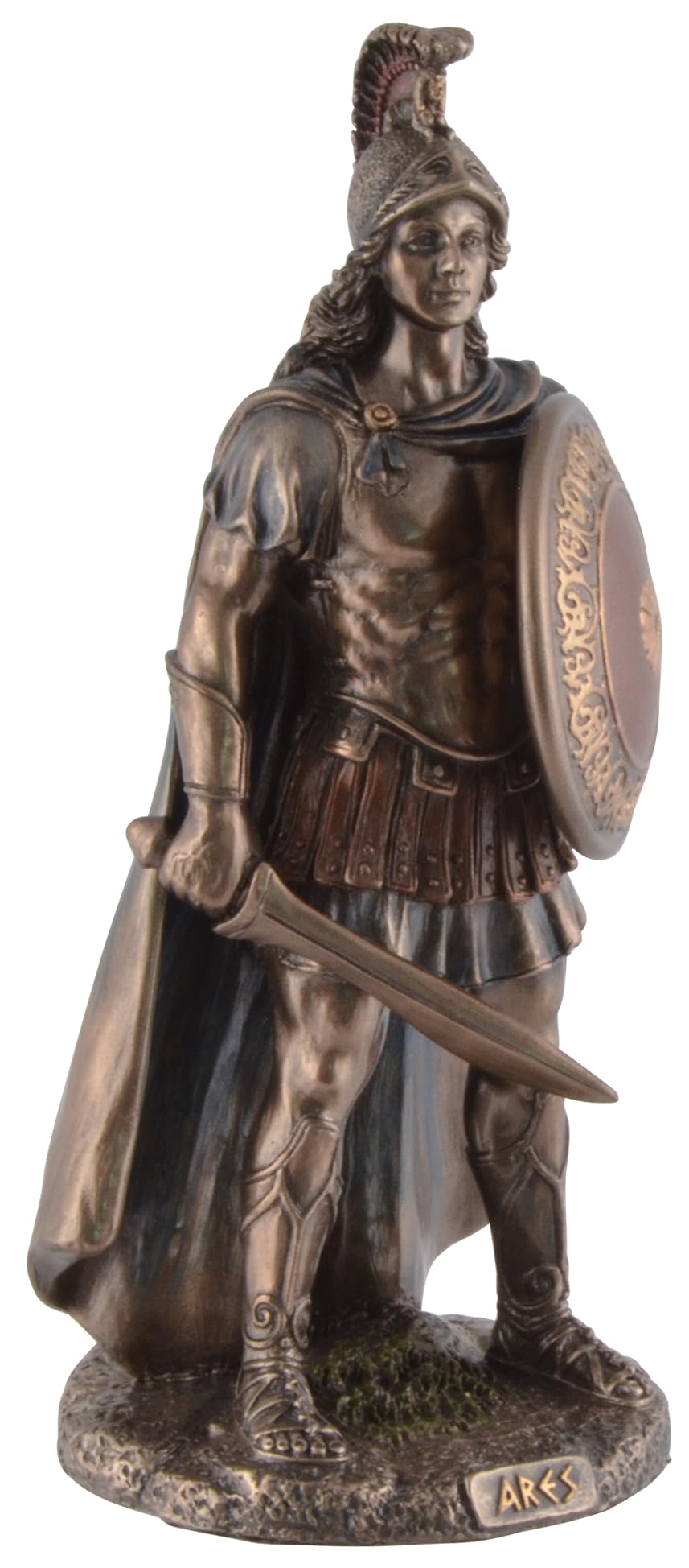 Greek God Ares, God of War, Artificial Stone, Hand Bronzed/Coloured, by Veronese