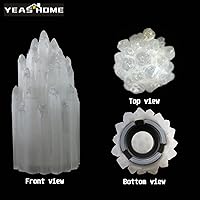 Vista 6 de Handcrafted Selenite Lamp Carved, Selenite Tower,Unique Bedside Lamp Night Light, Happy Light,Salt Lamp,Dimmable Unique Table Lamps for Bedroom,White
