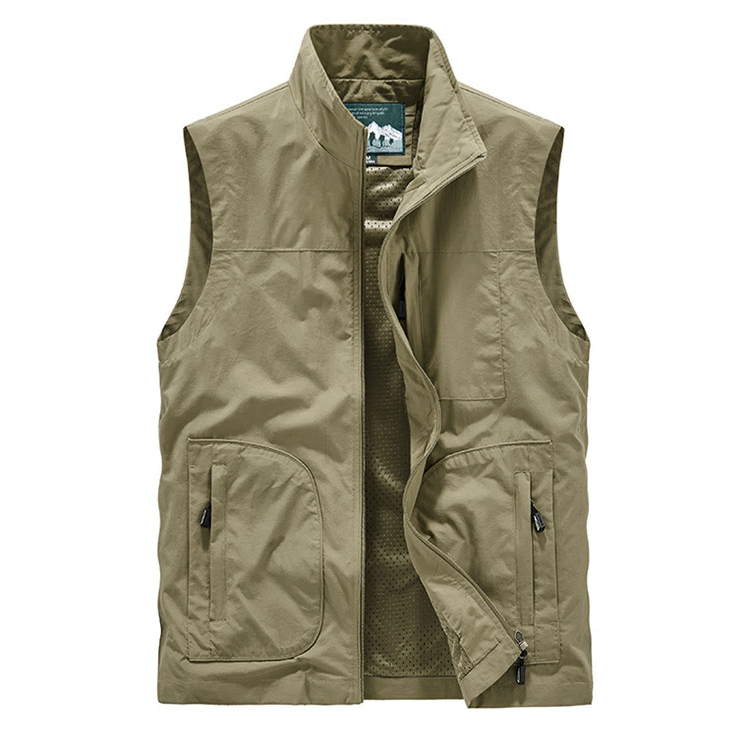 Chaleco De Hombre con Multibolsillos Chaleco Transpirable Exterior Chaqueta De Pesca Casual para Fotografía Senderismo Camping