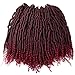 2 Packs Pre-Twisted Spring Twists Synthetic Crochet Hair Extensions 12 inch 24 strands/pack Ombre Crochet Possion Twist Braids Fiber Fluffy Curly Twist Braiding Hair Bulk (T1B/BUG#)