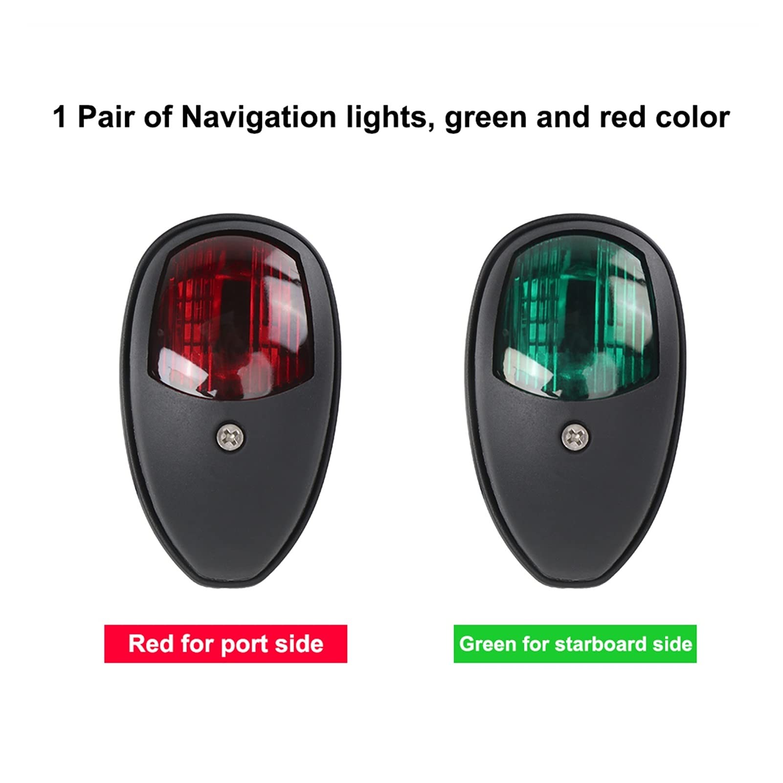 2pcs / set for il furgone del rimorchio camion dei di yacht della barca marina GUIDATO Lampada avvertimento segnale luce navigazione 10V-30V Per la navigazione e la pesca(White)