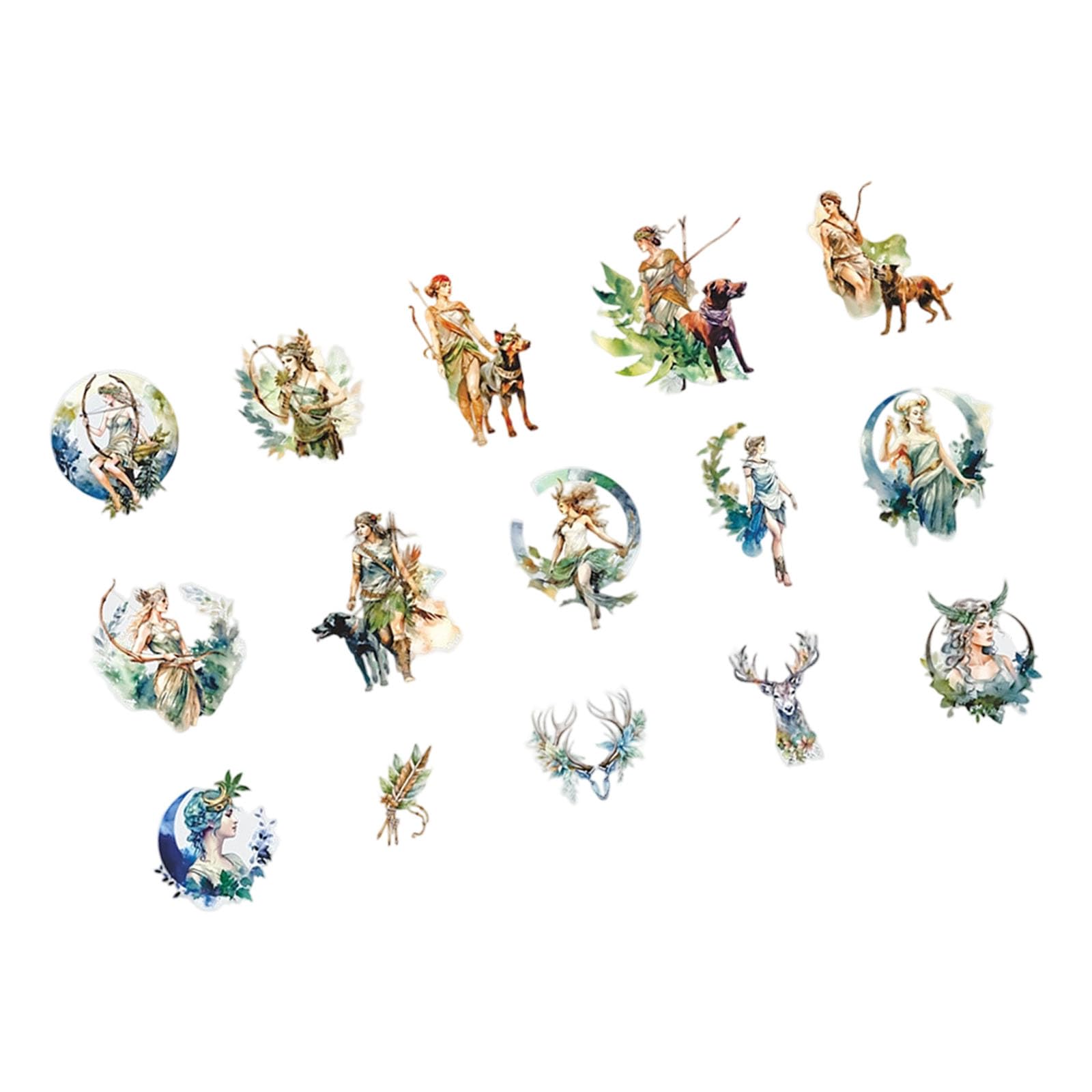 YROHGKPN European Inspired PET Transfers Waterproof Transfers for Planners and Craft Undertakings PET Substance Album Addons