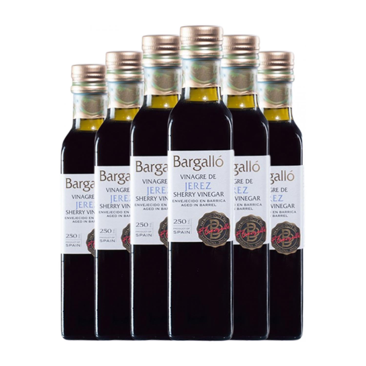 Vinagre Bargalló Jerez Botellín 25 cl (Caja de 6 Botellín de 25 cl)