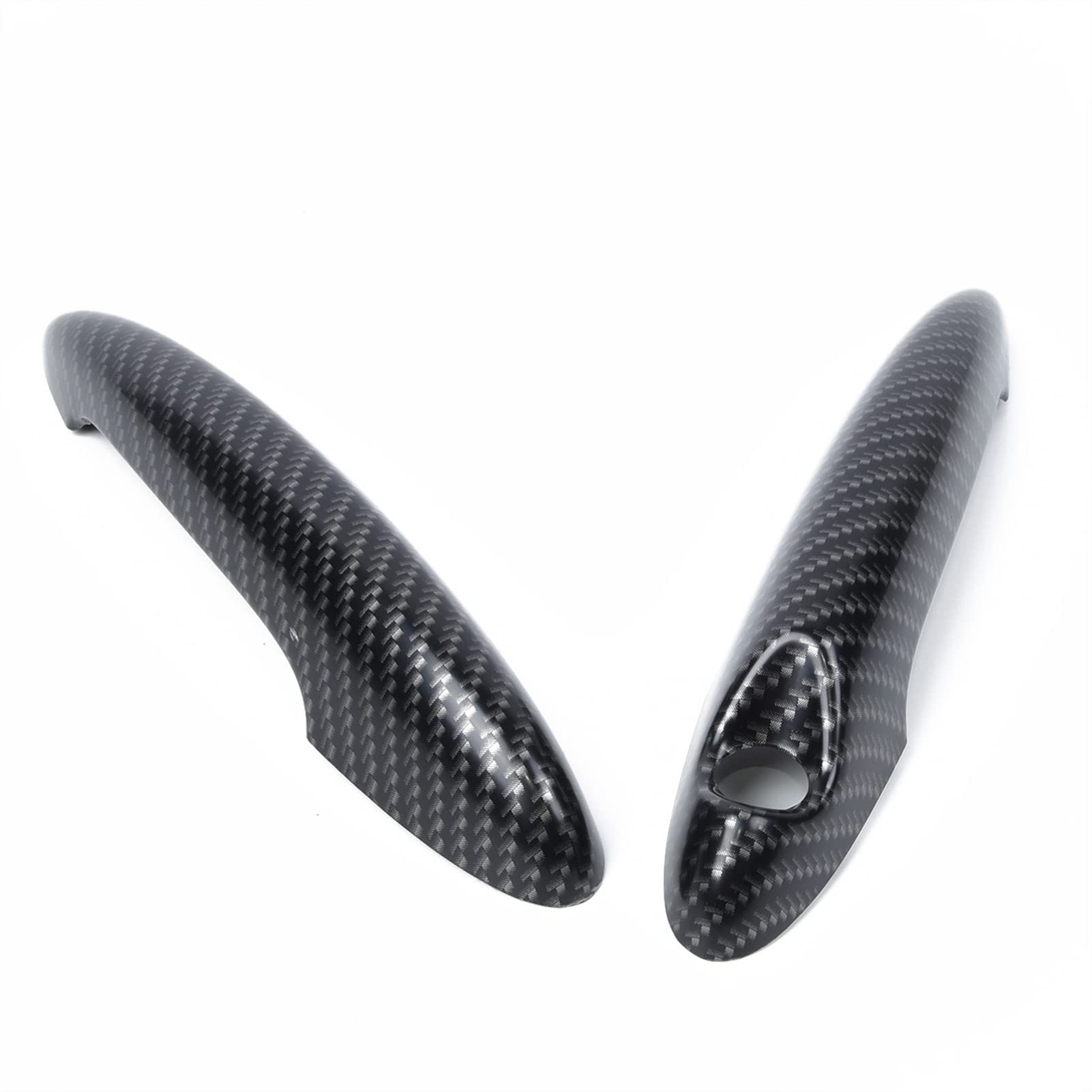 Rinkteea 2 Exterior Car Door Handle For Cooper S R50 R5 R53 R55 R56 R57 R58 R59 R61 Gloss Black Carbon Fiber Car Door Handle Cover(2)