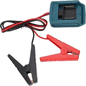 SIXRUN 18V Car Jump Starter, Portable Auto Start Converter for Li Battery with Clamps, Supports Various Vehicles, Compact Design