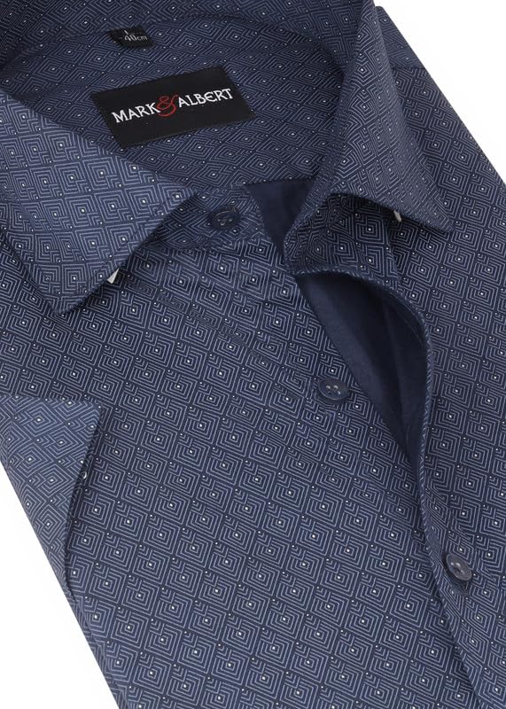Image of MARK & ALBERT Mens Half Sleeves Printed Shirt