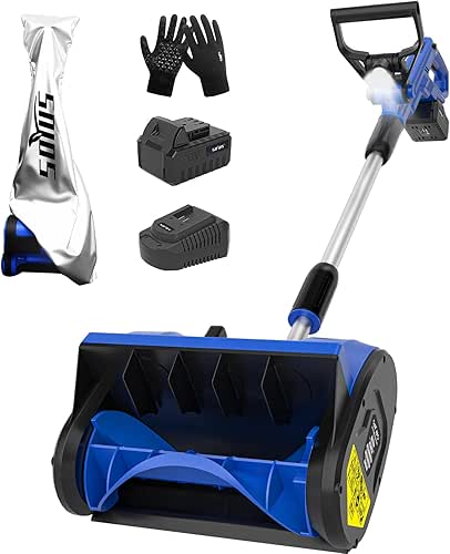 SOYUS Electric Snow Shovel Cordless, 20V 12-Inch Electric Snow Blower,