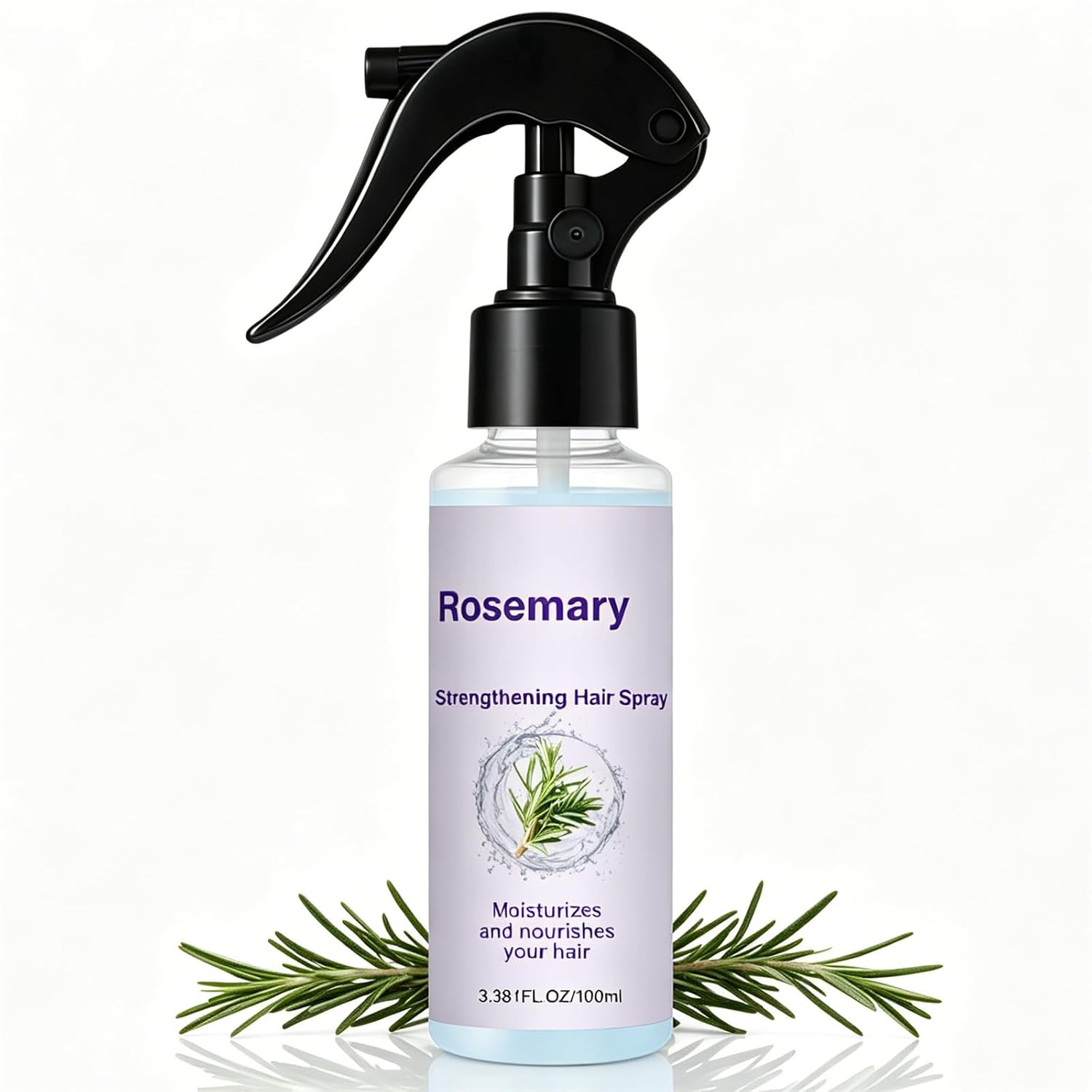 Soelegant Rosemary Hair Spray Leave In Conditioner Spray, Hair Conditioning Spray with Keratin & Rosemary Extract, Hair Detangler Spray Moisturizing Lightweight Anti Frizz Hair Moisture Spray 100ml