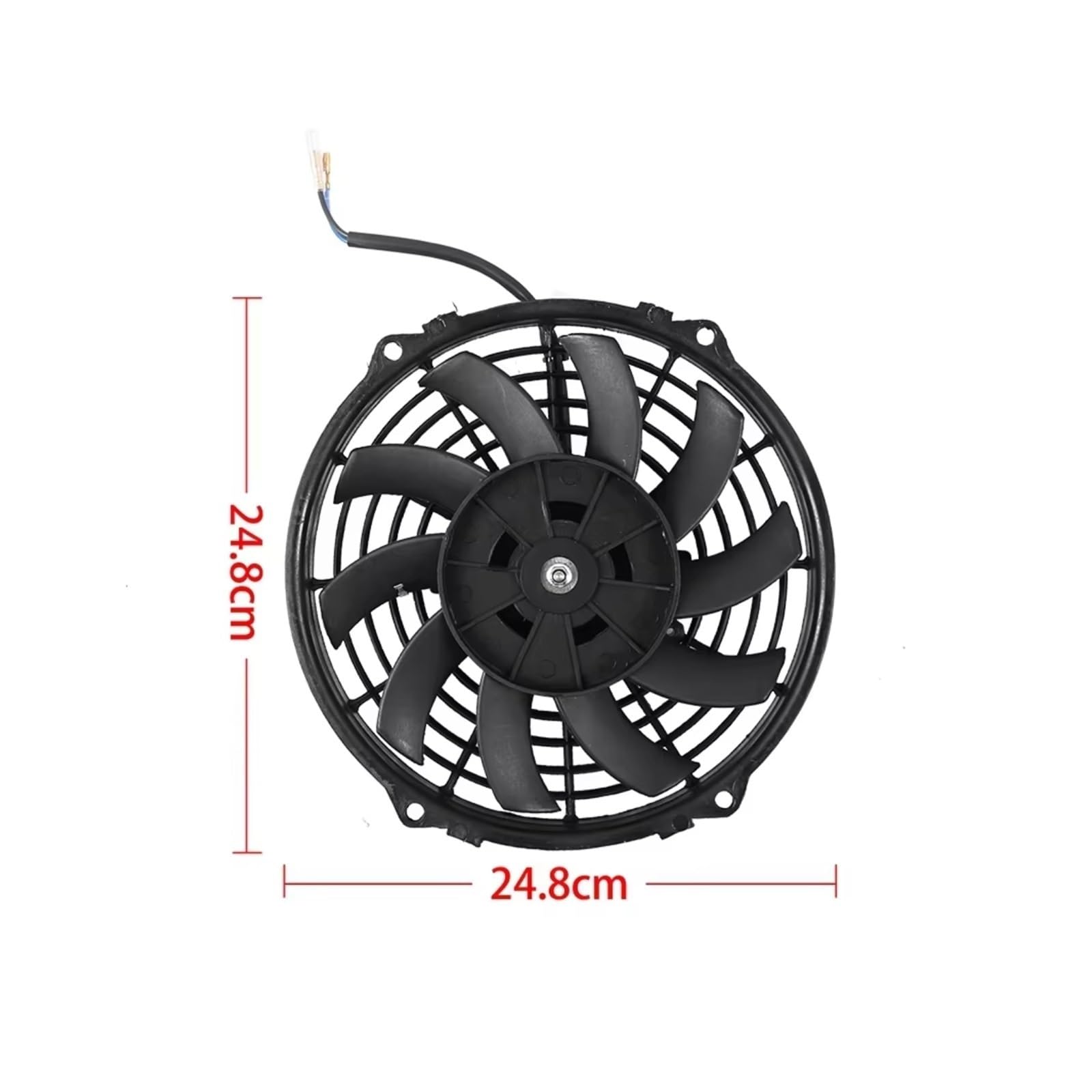 Ventilador Refrigeración Motor Universal 10 Pulgadas 12V 80W 2100RPM Kit De Montaje Fresco De La Hoja Del Ventilador De Refrigeración Del Aire Acondicionado Del Coche