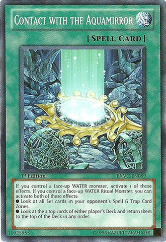 Yu-Gi-Oh! Trading Card - "Contact With The Aquamirror" (EXVC-EN059) - Extreme Victory 1st Edition Common - View #5