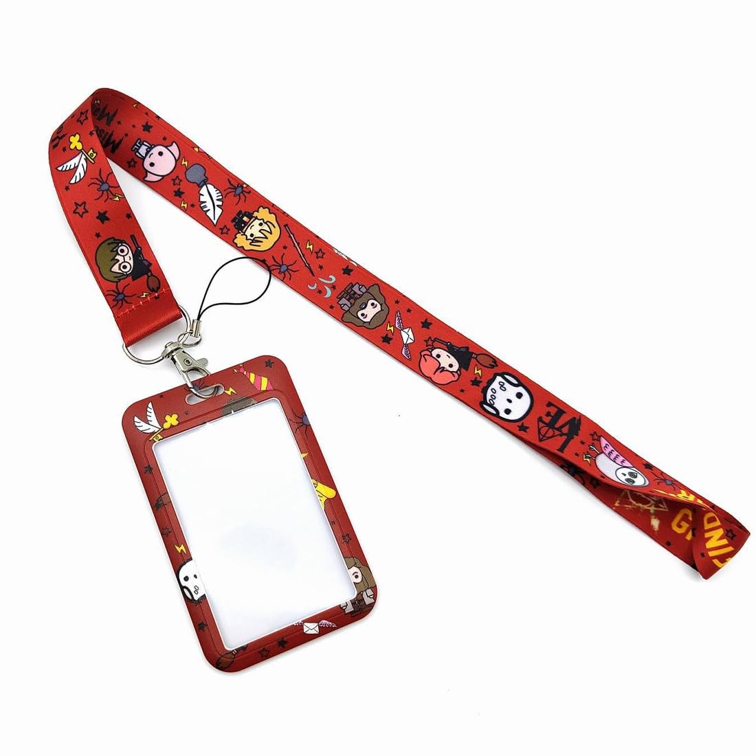 LuLiyLdJ Harry Potter Porte Clef Stitch, Porte Badge Cordon Tour De Cou Avec Porte-Cartes, Porte Carte Cou, Porte Cle Stitch, Porte Badge Strap Neck Pour Porte Badges D'Identification