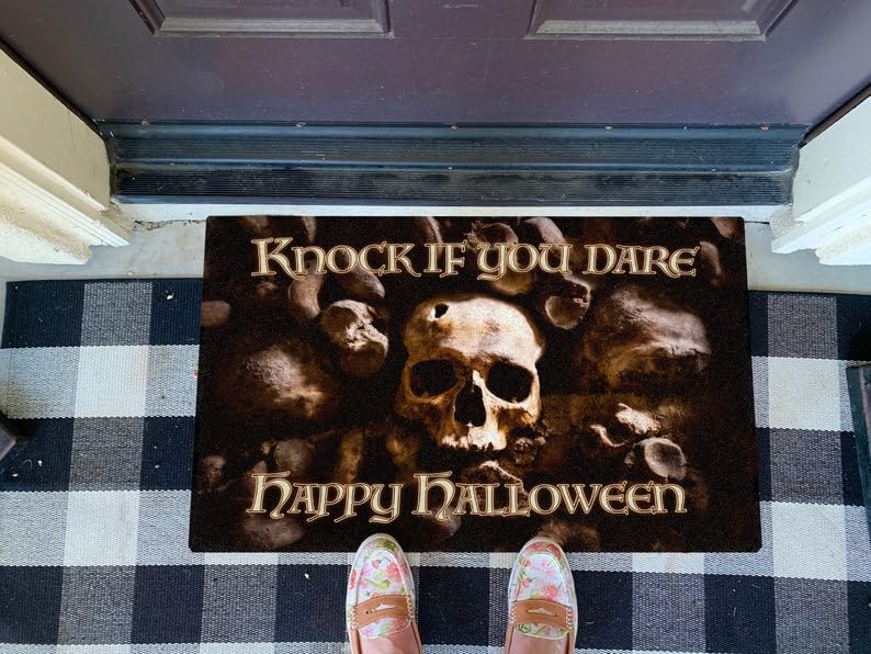 Paillasson d’Halloween pour protéger le sol des saletés avec style cottagecore