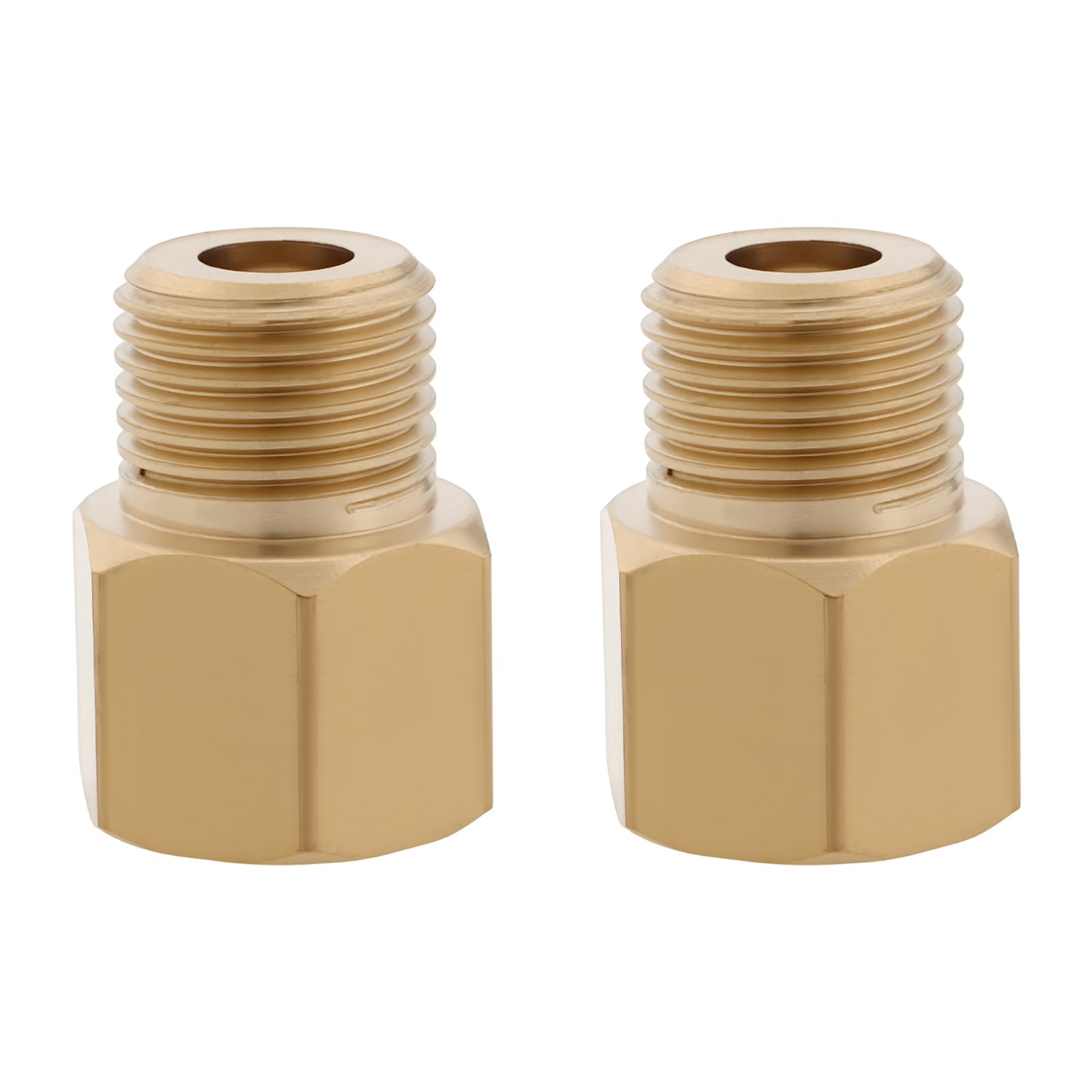 Briny River 2pcs M10x1 Female to 1/8" BSP Male Brass Reducer Adapter for Pipe Connecting Conversion