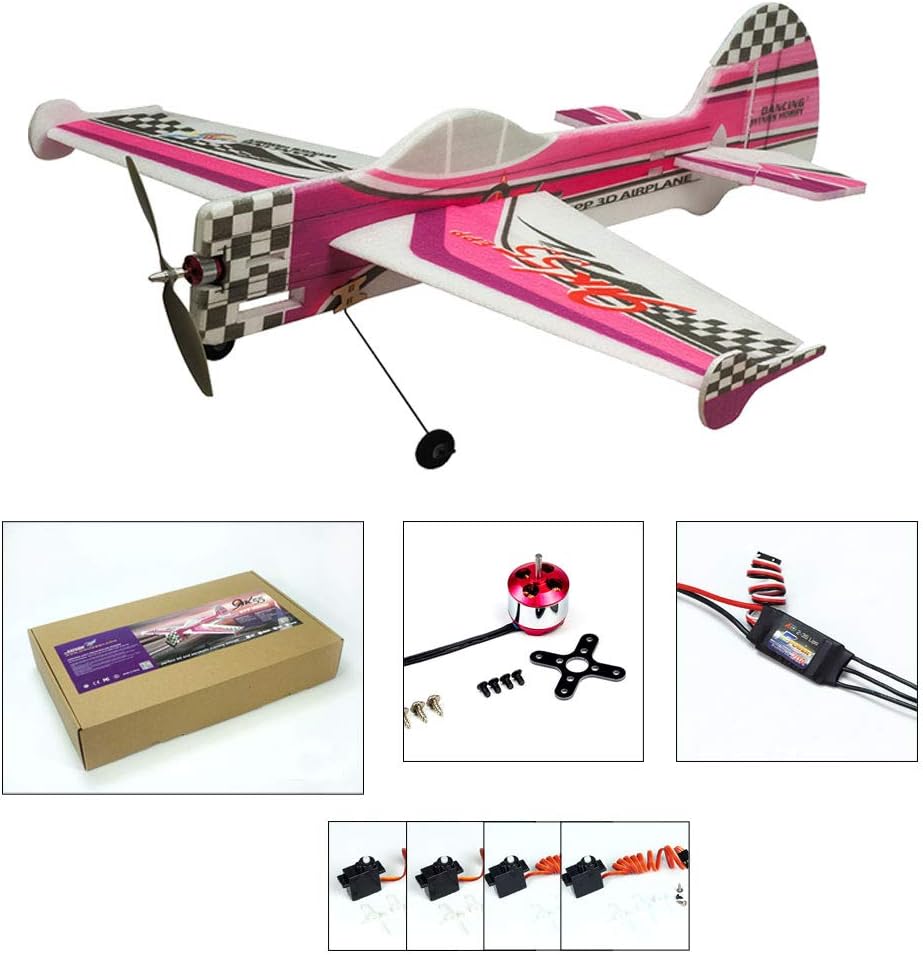 DW Hobby 3D Flying Airplane YAK55 800mm Wingspan 4CH EPP Electric Aeroplane Remote Controlled Aircraft Need to Build Un-Assembled KIT Hobby Toy Model for Adults (E1704)