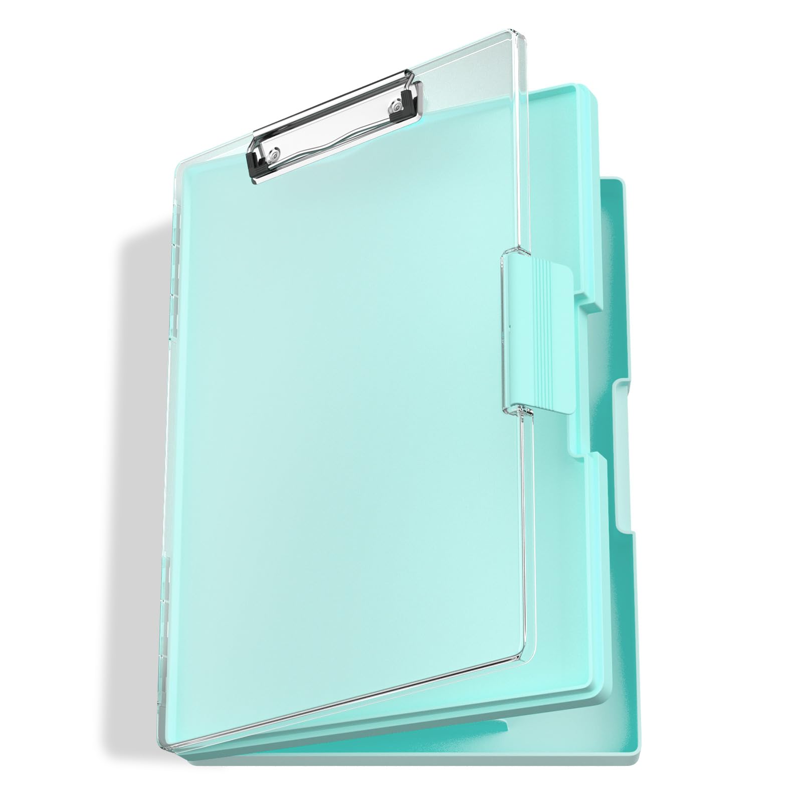 Hnogri Clipboard with Storage, Blue 8.5 x 11 Clip Board, Dual Compartmen
