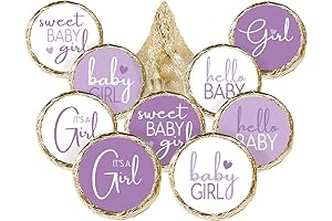 Baby Girl Lavender Kiss Candy Stickers