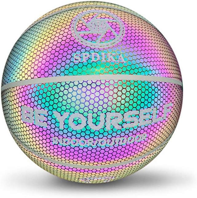 AOZBZGlow Basketball NO.7 Holographic Basketball Glow in The Dark for Night Sports Kids Gifts