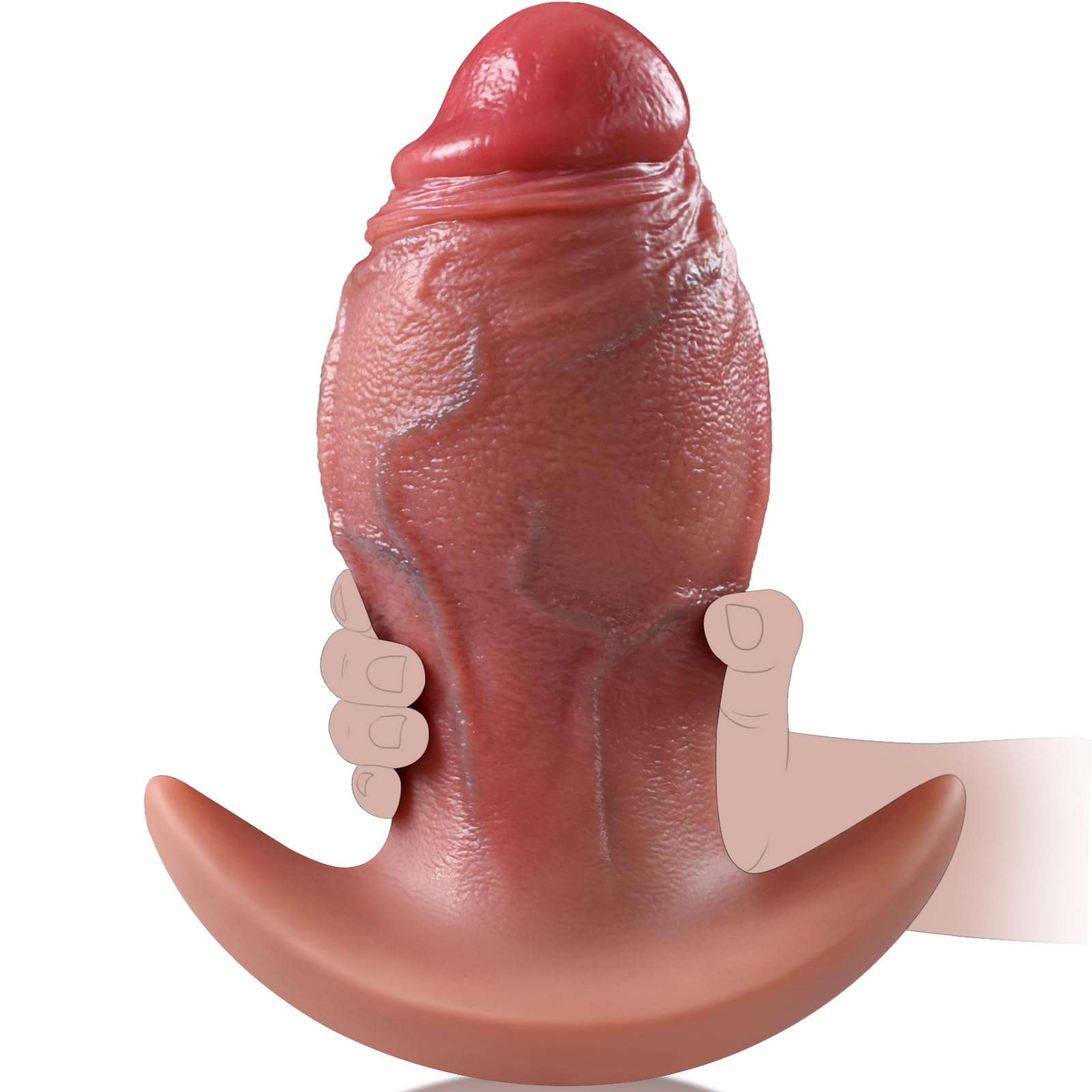 21 × 8,42 cm Gode XXL Monster Knot, Plug Anal Géant et Dilatateur Silicone | Plug Anal Épais avec Gros Nœud, Base en T et Veines Prononcées, Masseur Avancé pour Hommes Prostate et Femmes Point G