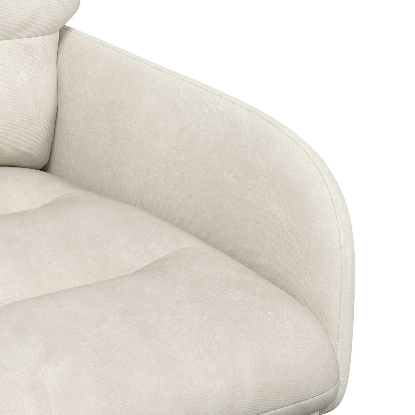 Krzesło do jadalni, zestaw 2 szt., aksamitne kremowe z podłokietnikami, ergonomicznie wyściełane, nowoczesne wzornictwo, stabilna metalowa rama, wygodne oparcie, idealne do jadalni, kuchni